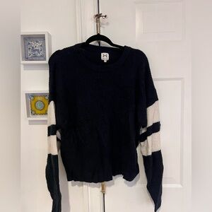 John & Jenn Stylish Navy and White Women's Sweater M